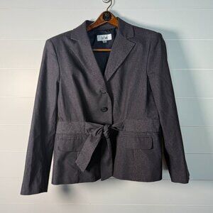 Le Suit Denim Like Button/Attached Belt Jacket